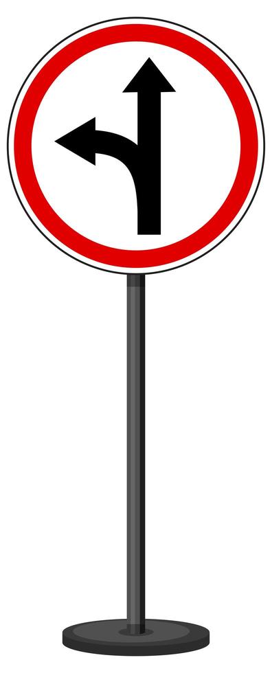 Red traffic sign on white background vector