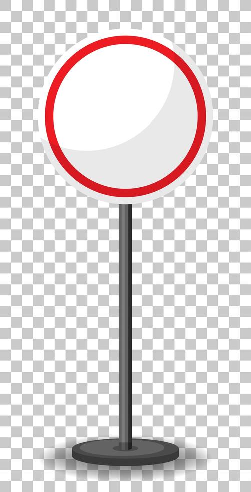 Empty red traffic banner on transparent background vector