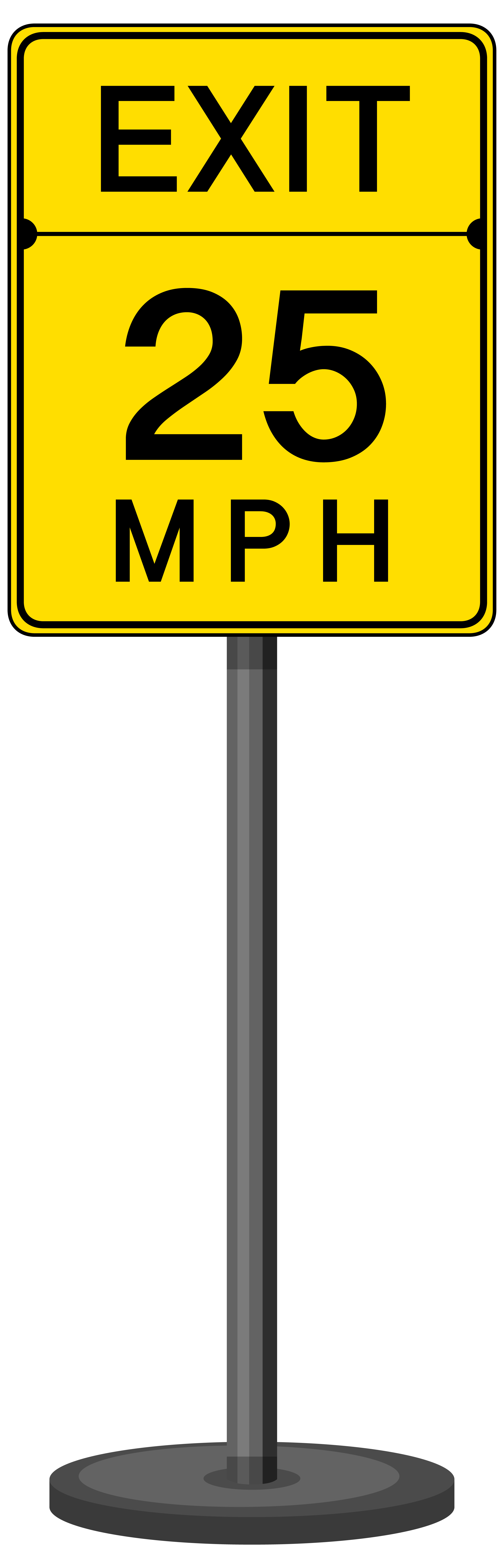 Exit 25 MPH sign isolated on white background 1520323 Vector Art at Vecteezy
