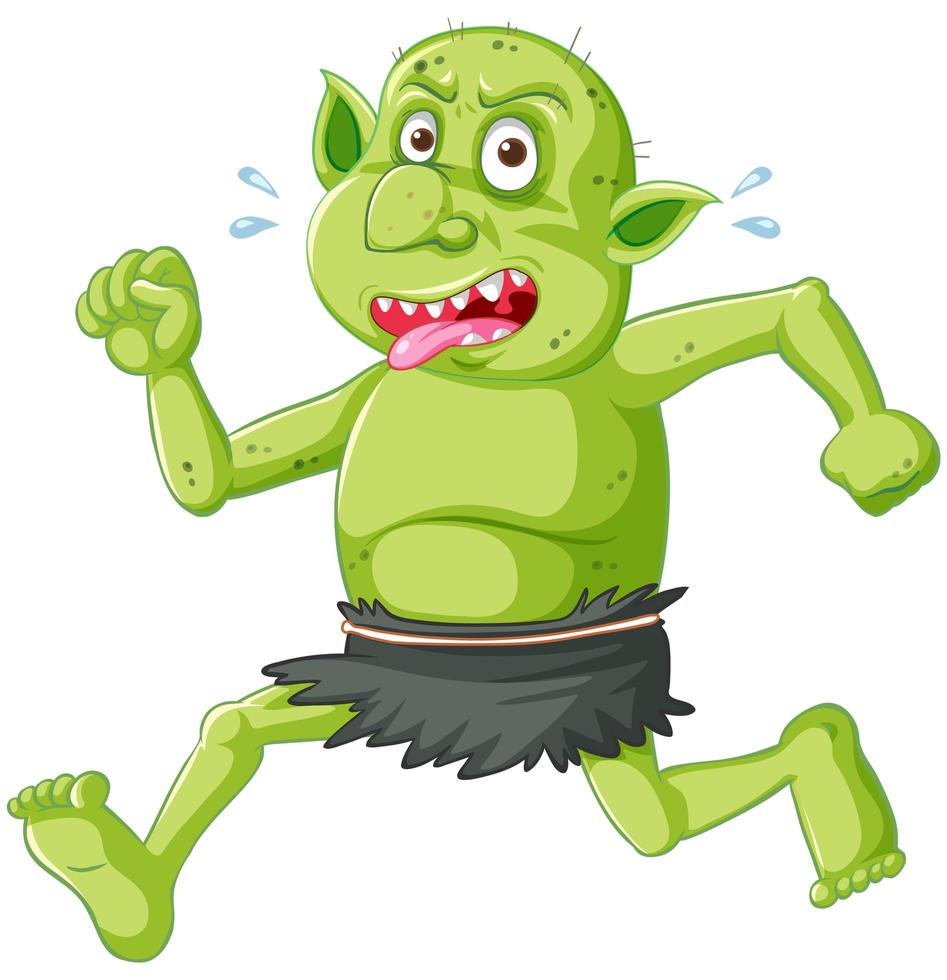 Green goblin or troll running pose with funny face in cartoon character isolated 1520328 Vector Art at Vecteezy Green goblin or troll running pose with funny face in cartoon character isolated 1520328 Vector Art at Vecteezy