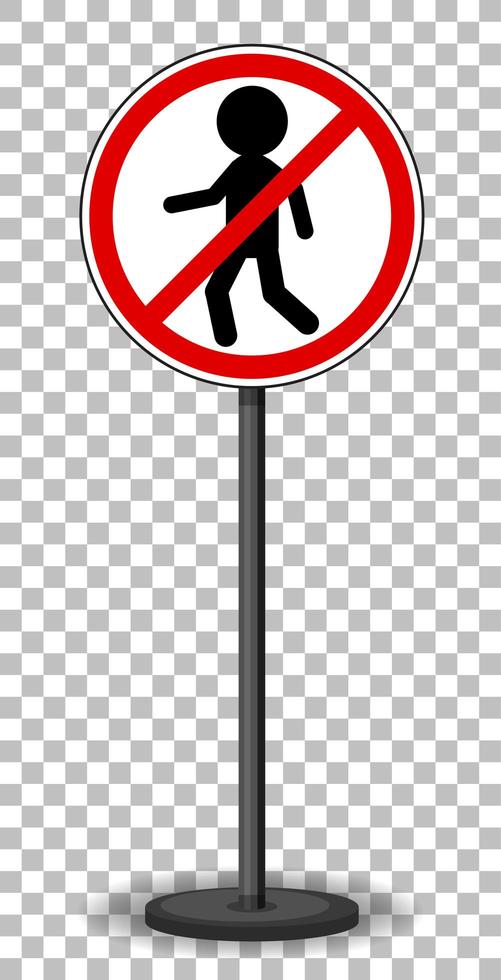 Red traffic sign on transparent background vector