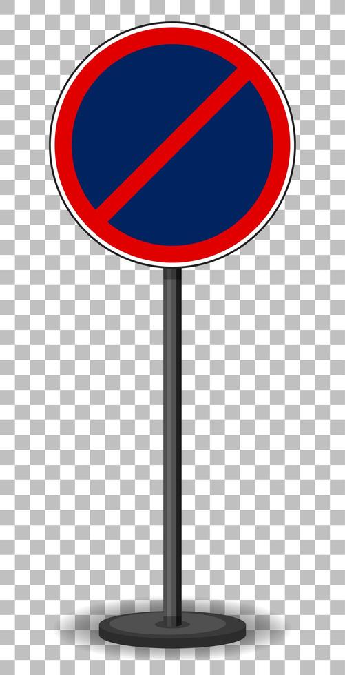 Red traffic sign on transparent background vector