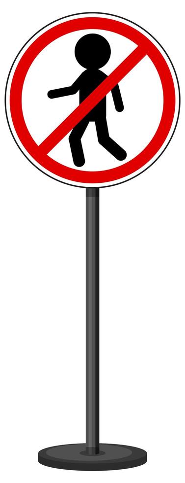 Red traffic sign on white background vector