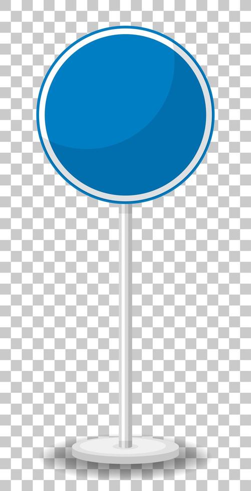 Blue traffic sign on transparent background vector