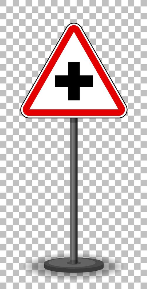 Red traffic sign on transparent background vector