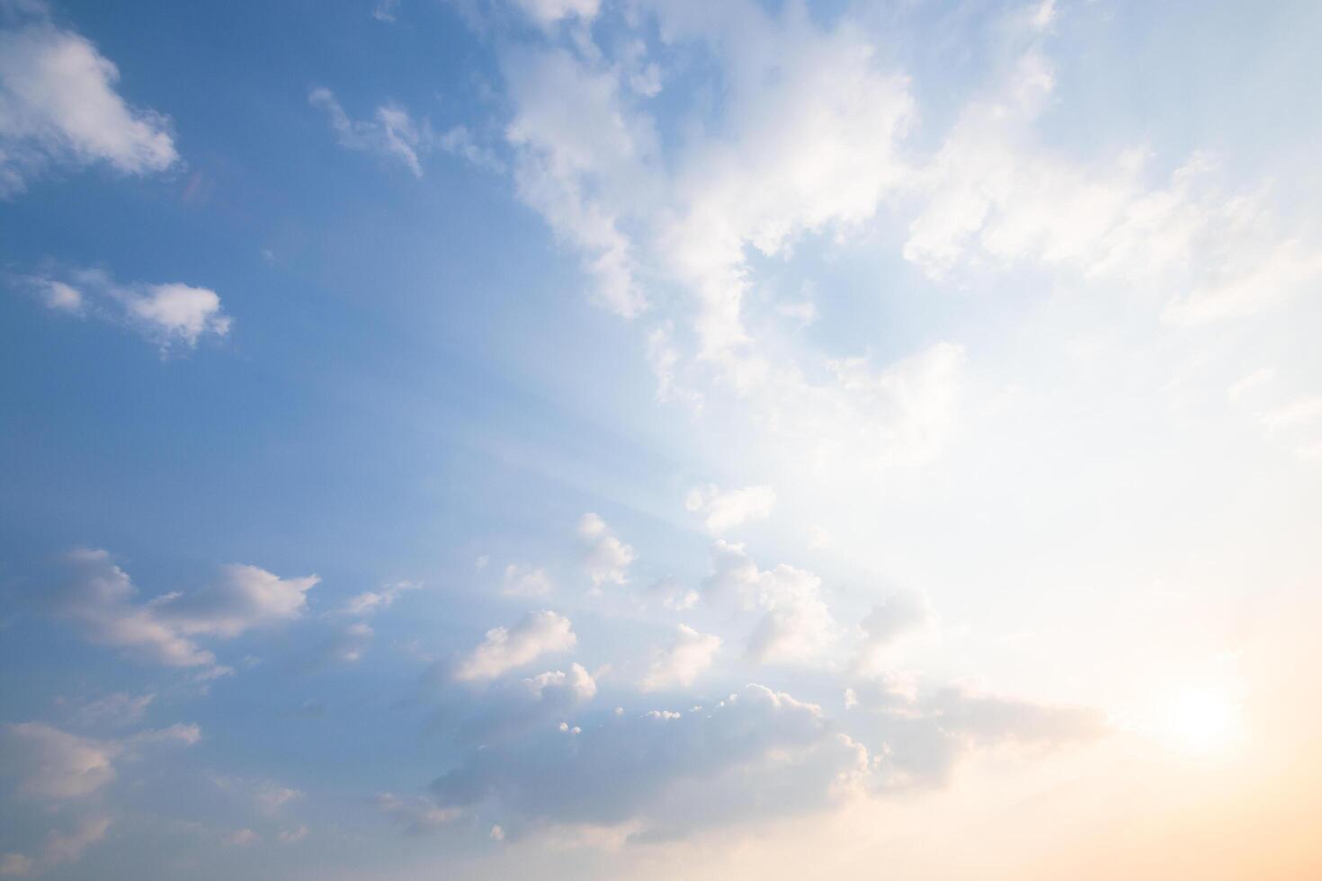 Blue sky with clouds photo