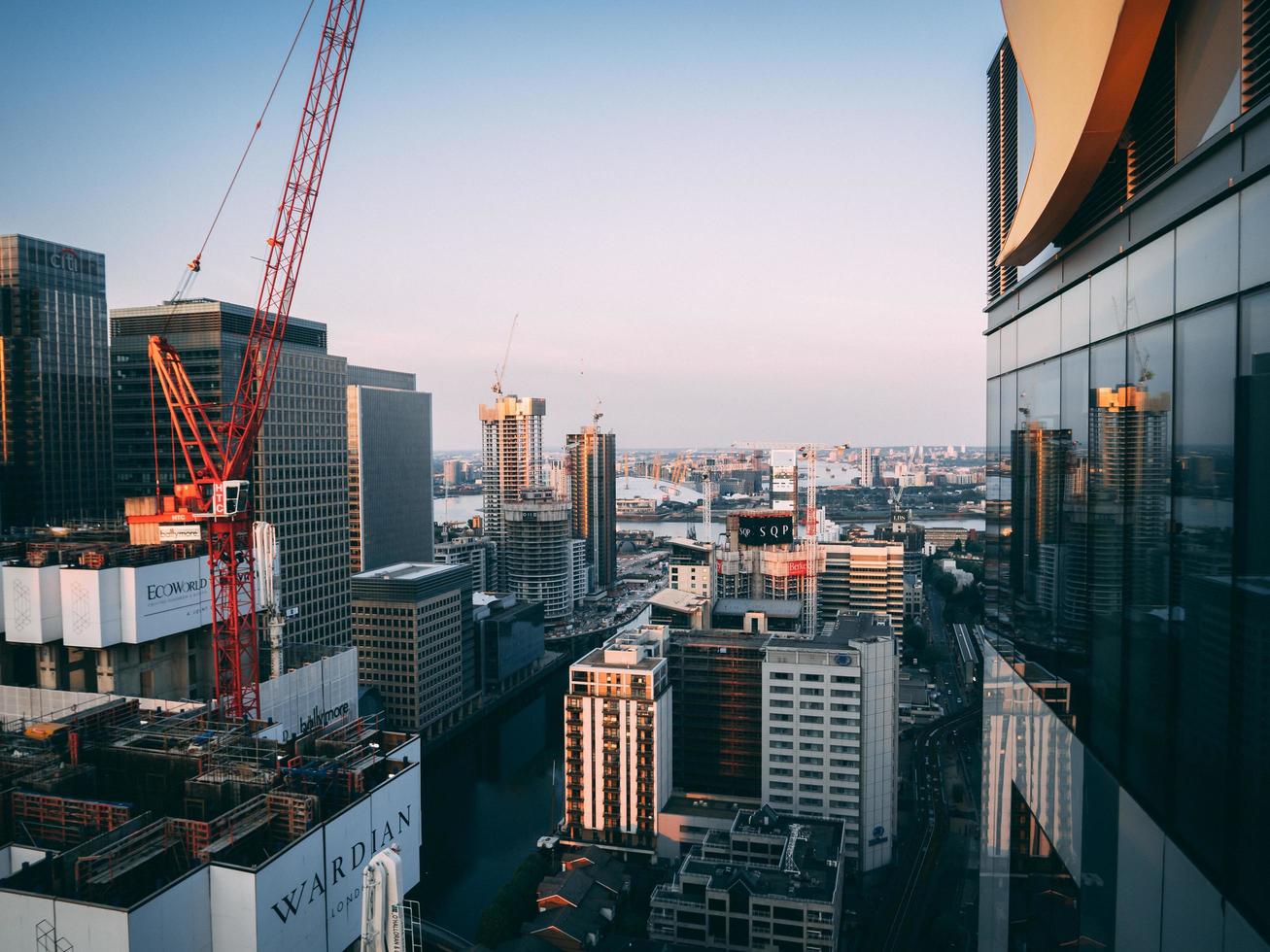 View of London at sunset photo