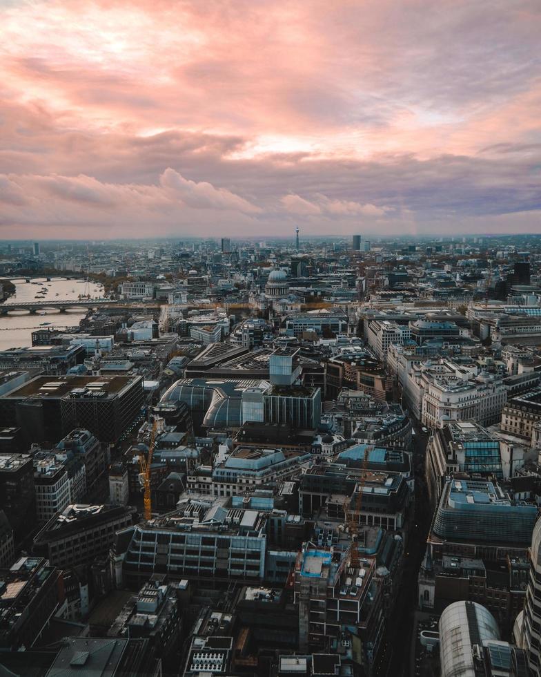 Aerial view of London photo