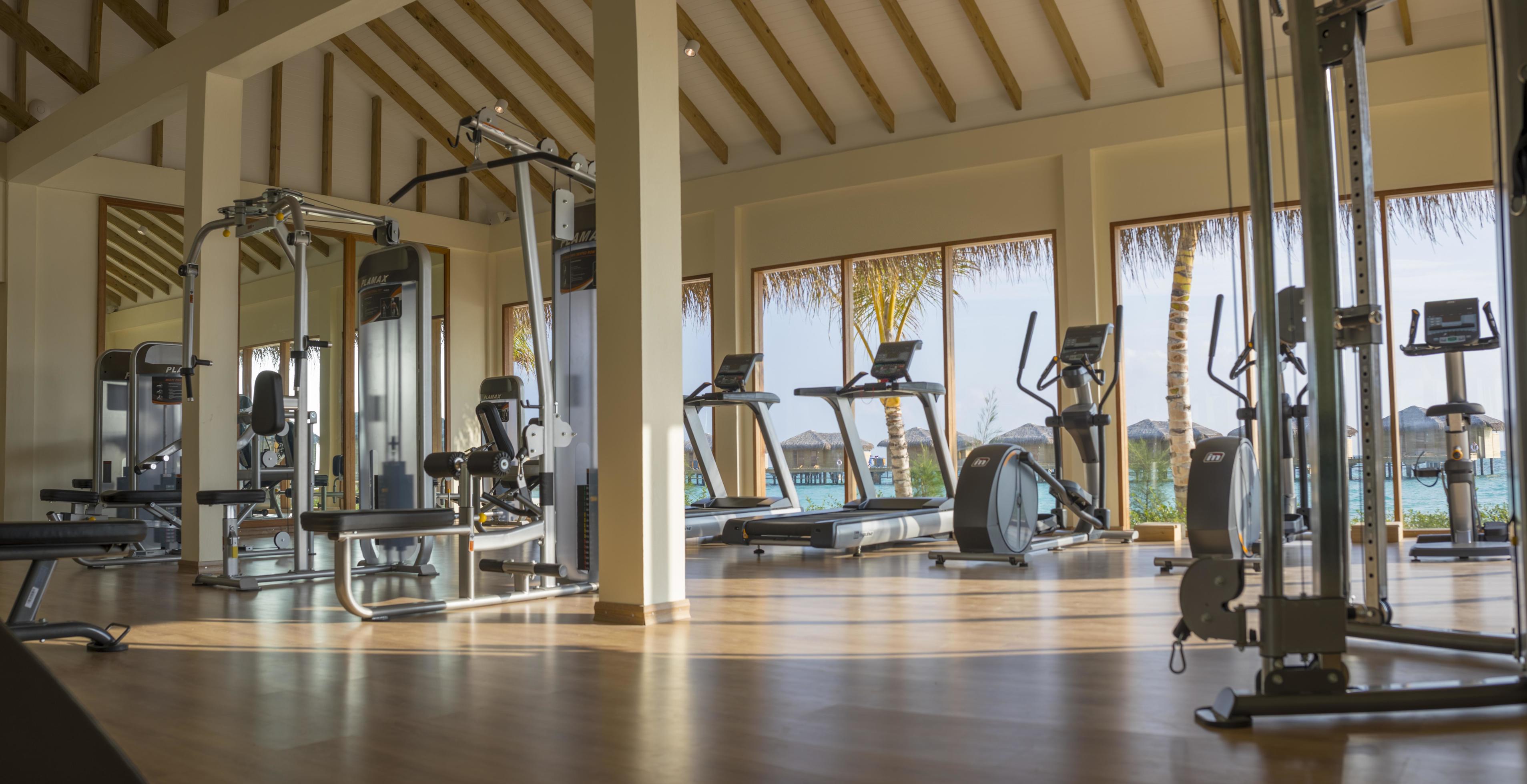 Maldives, South Asia, 2020 An empty Maldivian Resort gym 1520824
