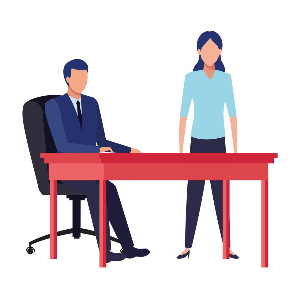 Business people working together vector