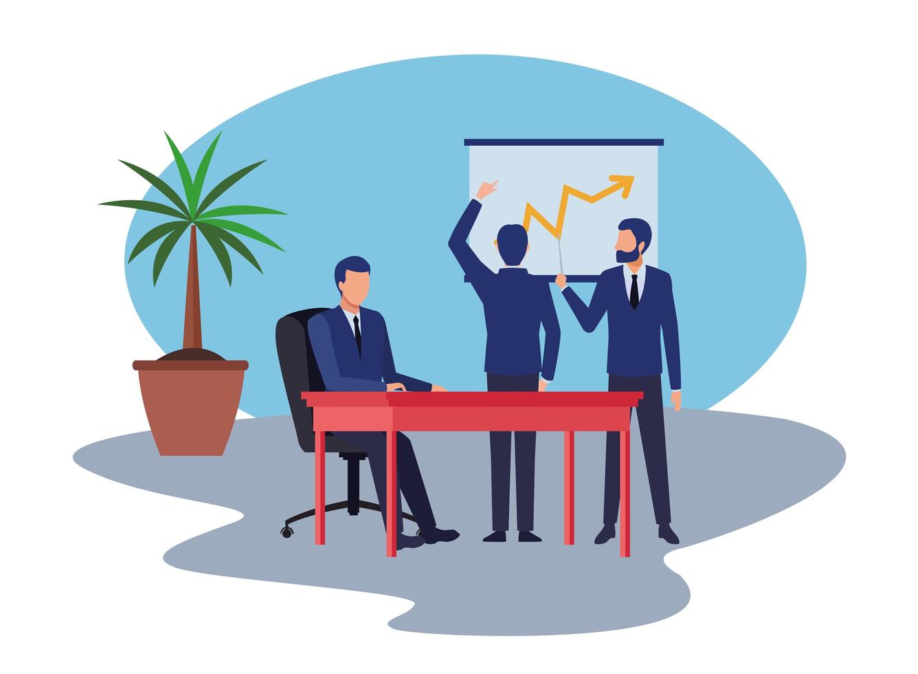 Business people working together vector