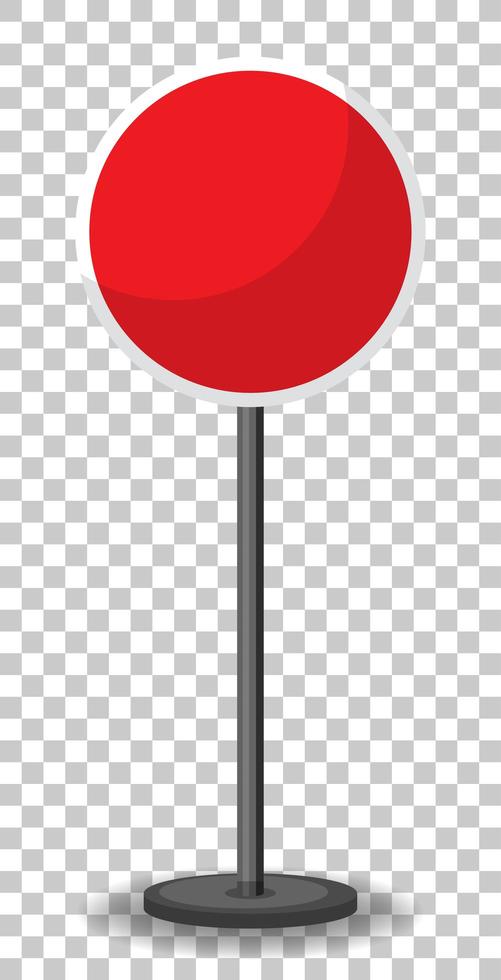 Empty circular red traffic banner vector
