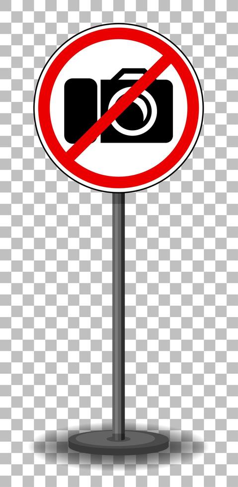 No camera sign with stand vector