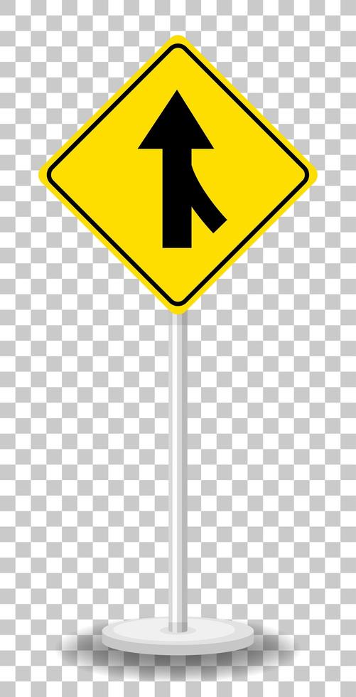 Yellow traffic warning sign vector