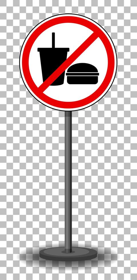 No eating or drinking sign vector