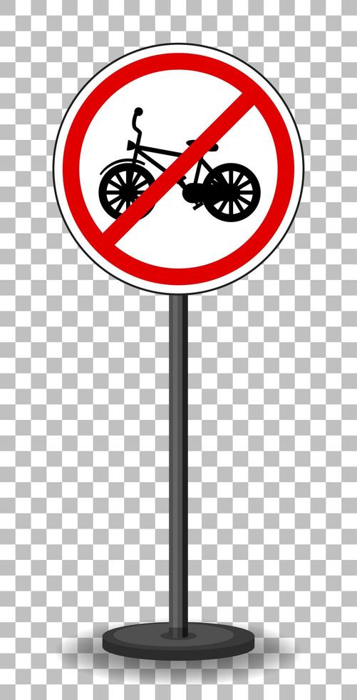 Red no bicycle traffic sign vector