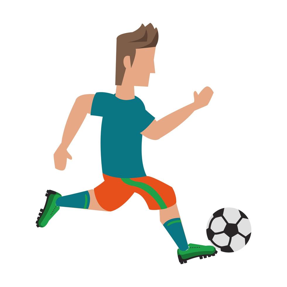 diseño deportivo con futbolista. vector