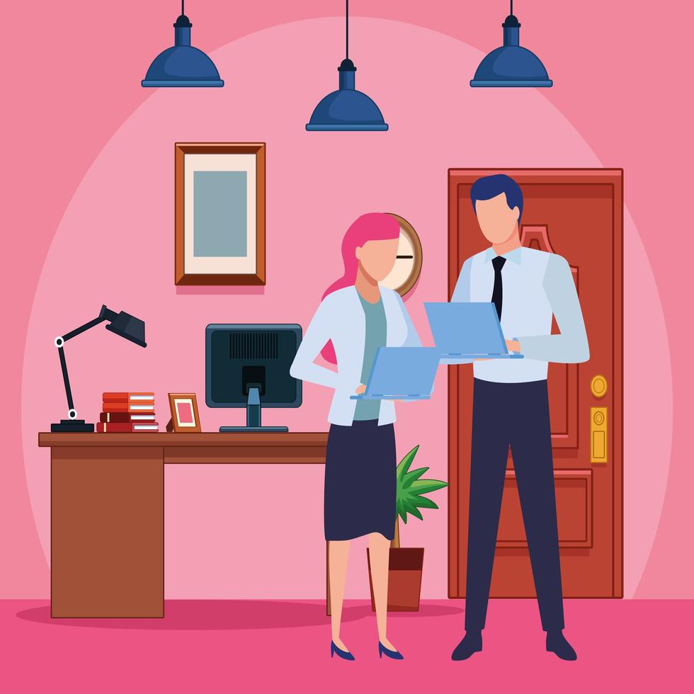 Business people working together vector