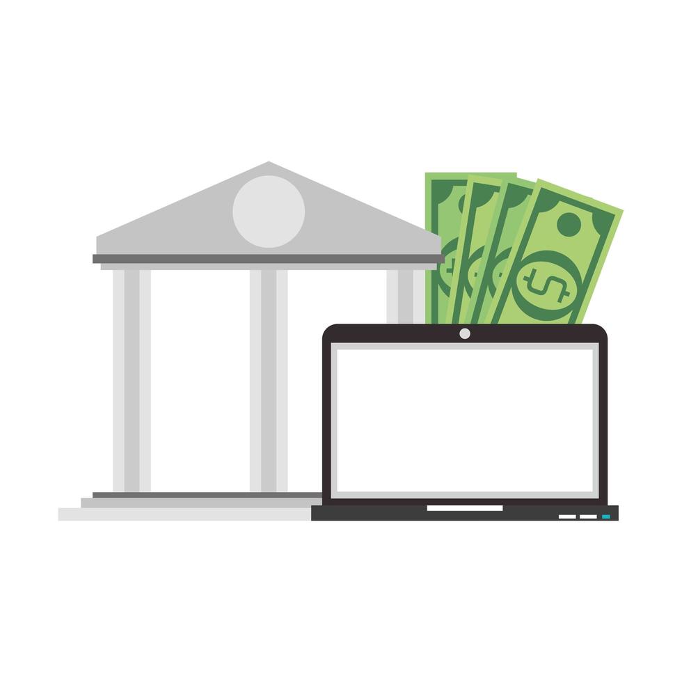 Online money transfer and online banking vector