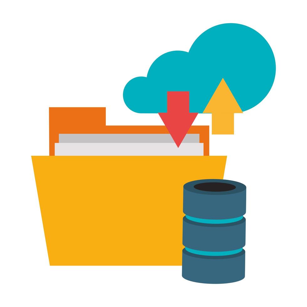 Cloud computing and technology vector