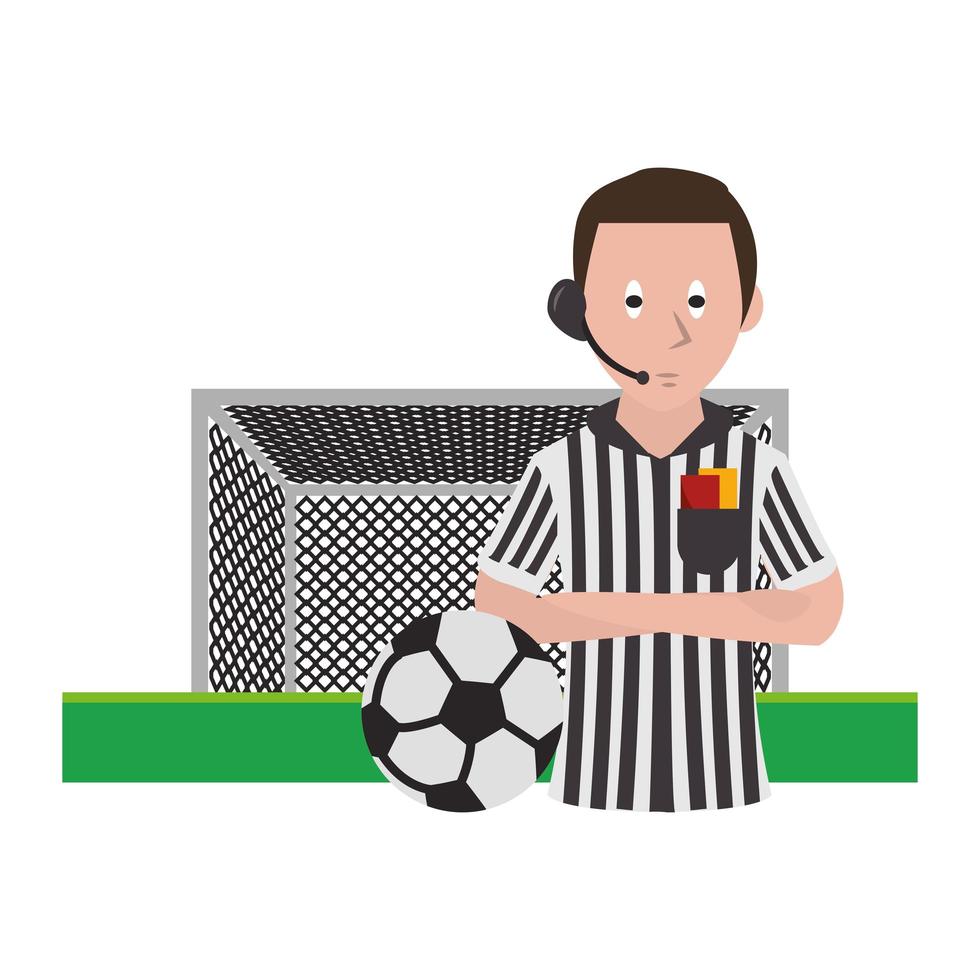 Cartoon soccer referee vector