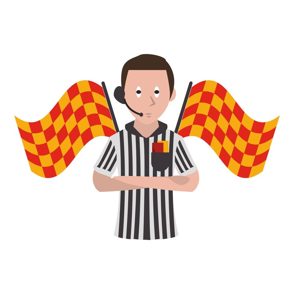 Cartoon soccer referee vector