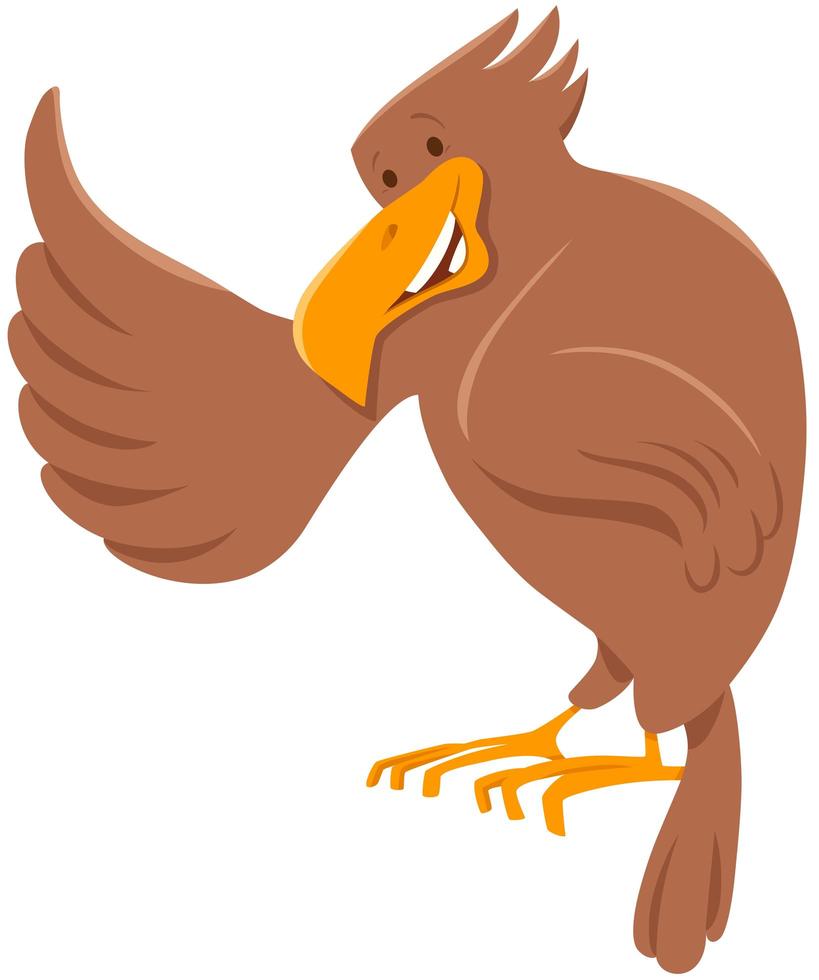 Eagle bird animal cartoon character vector