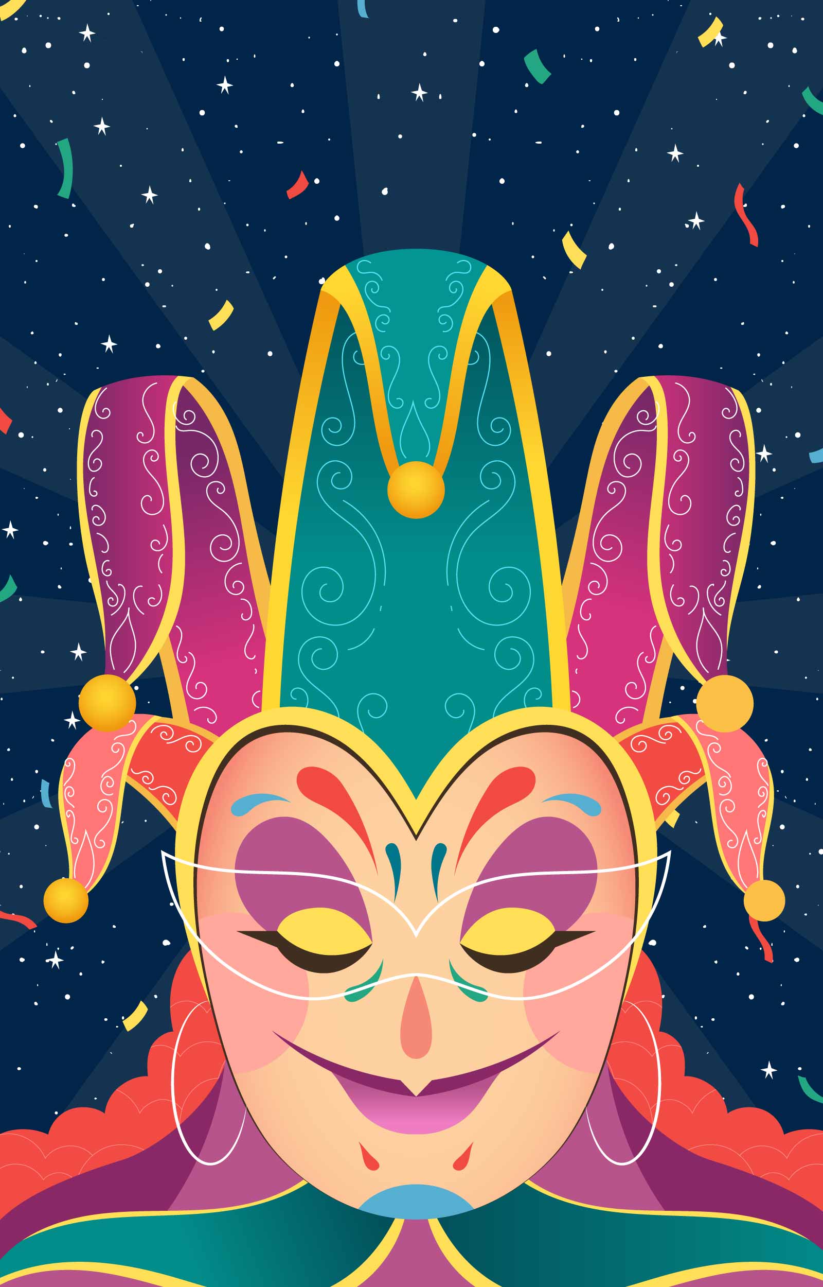 Mardi Gras Poster Concept 1528627 Vector Art at Vecteezy