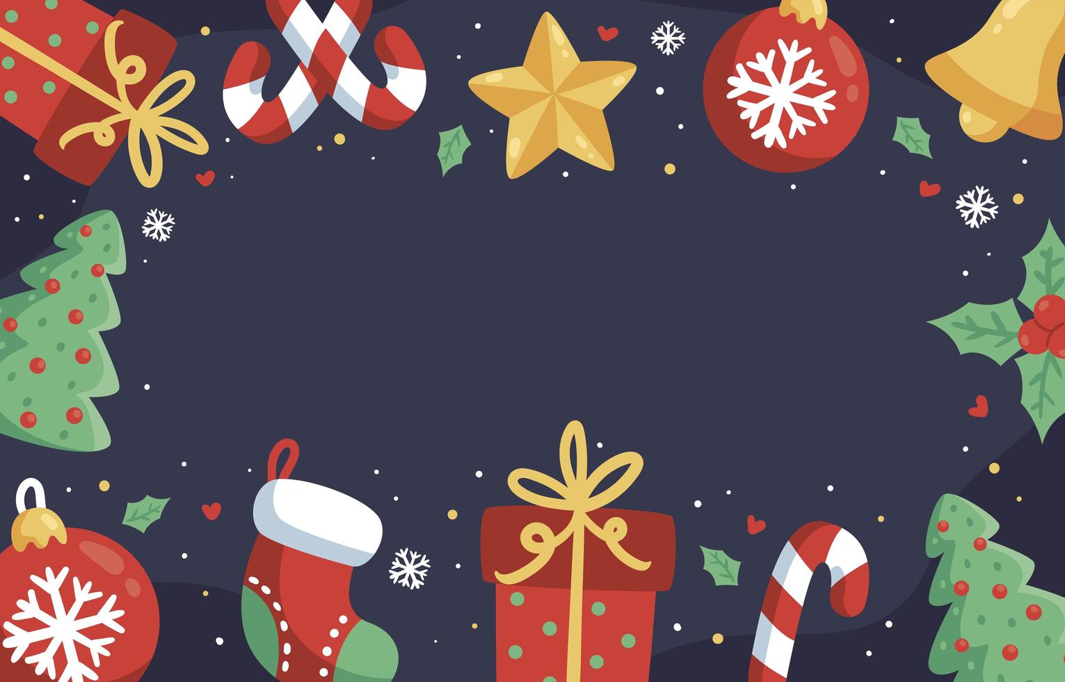 Colorful Christmas Element Background vector