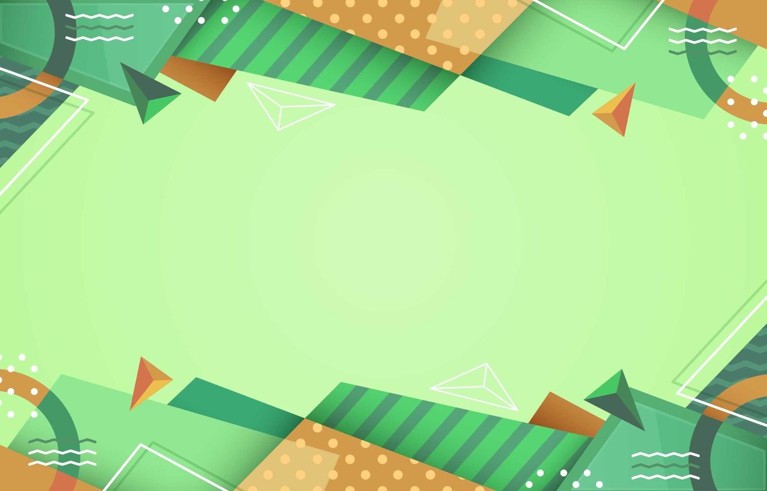 Abstract Green Geometric Background vector