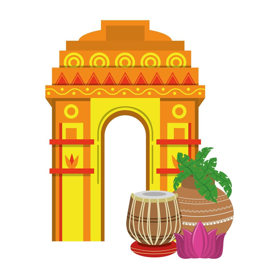 Indian touristic site vector
