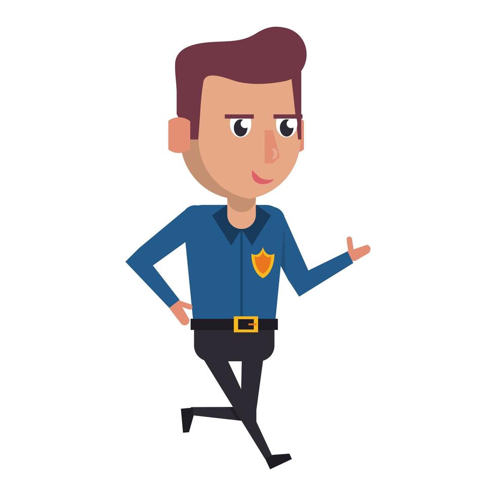 Cartoon policeman working vector