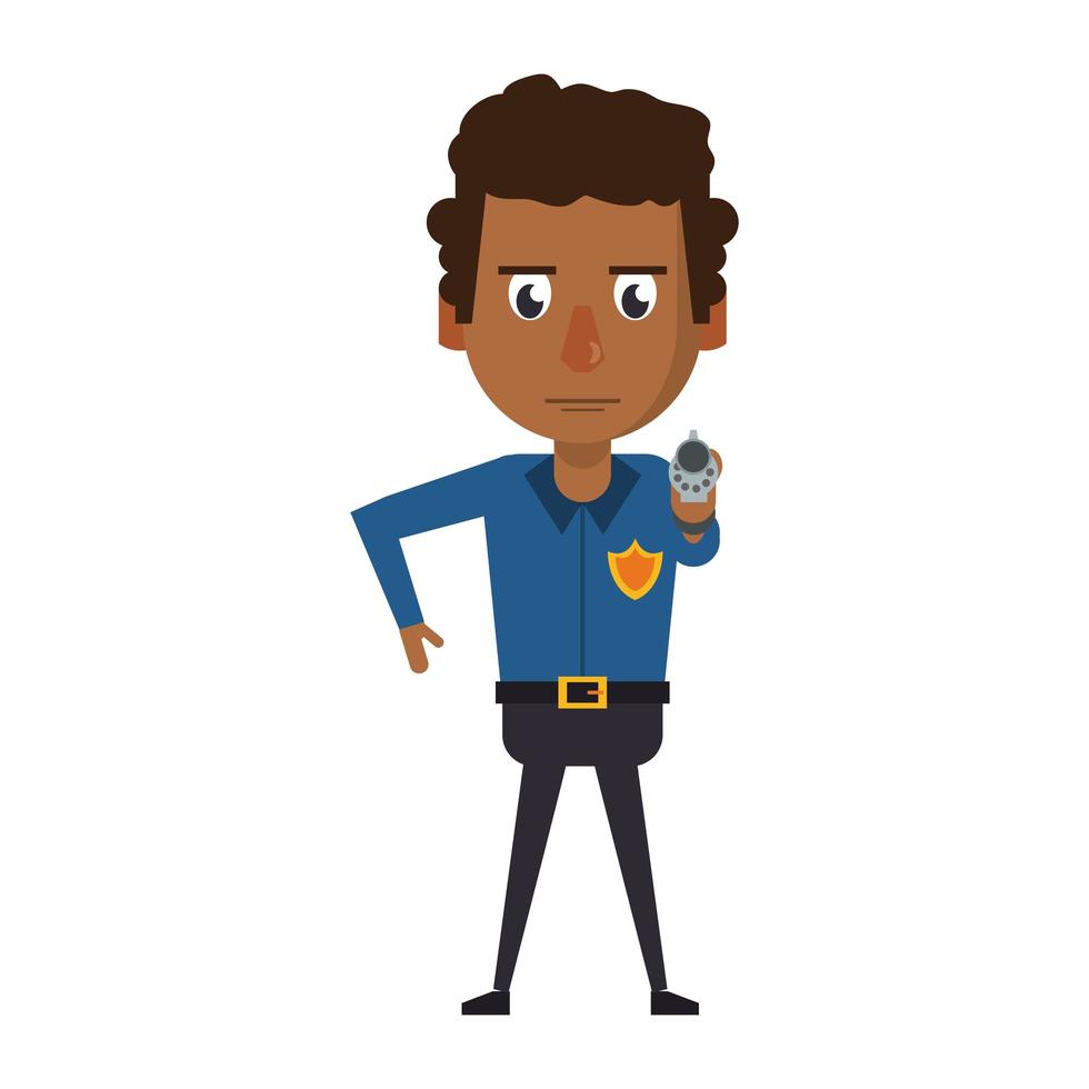 Cartoon policeman working vector