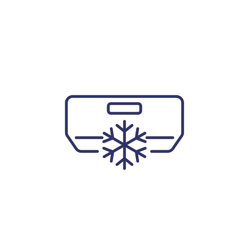 Air conditioner, ac line icon on white vector