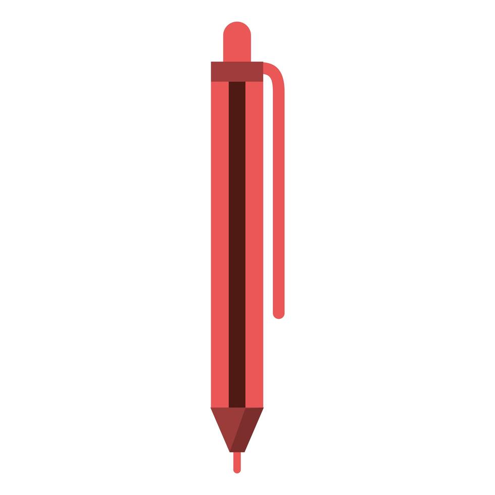 Office pen ballpoint isolated icon vector