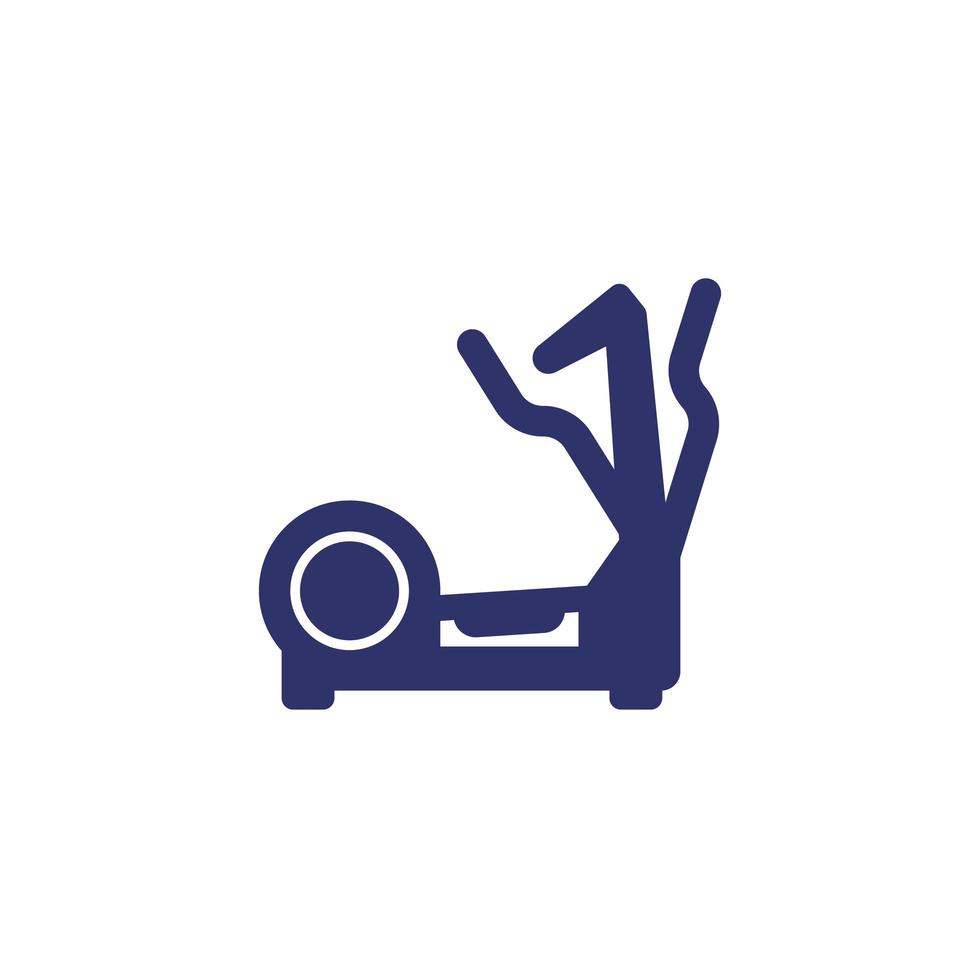 Elliptical trainer icon on white vector