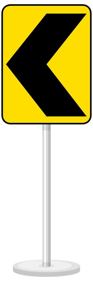 Yellow traffic warning sign on white background vector