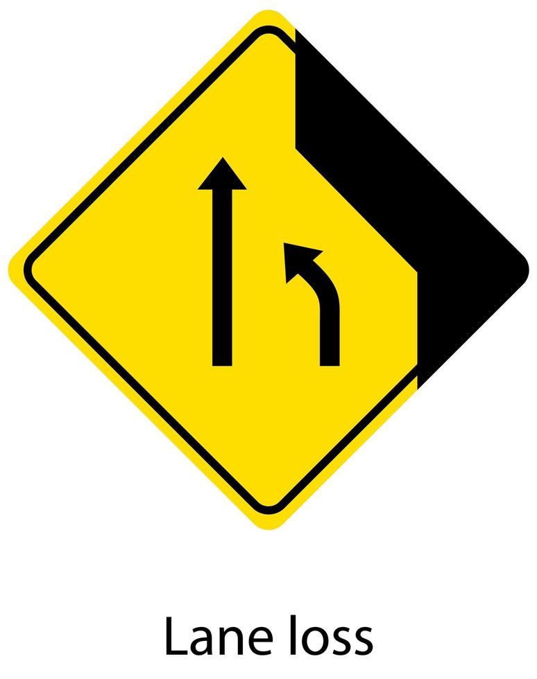 Yellow traffic warning sign on white background vector