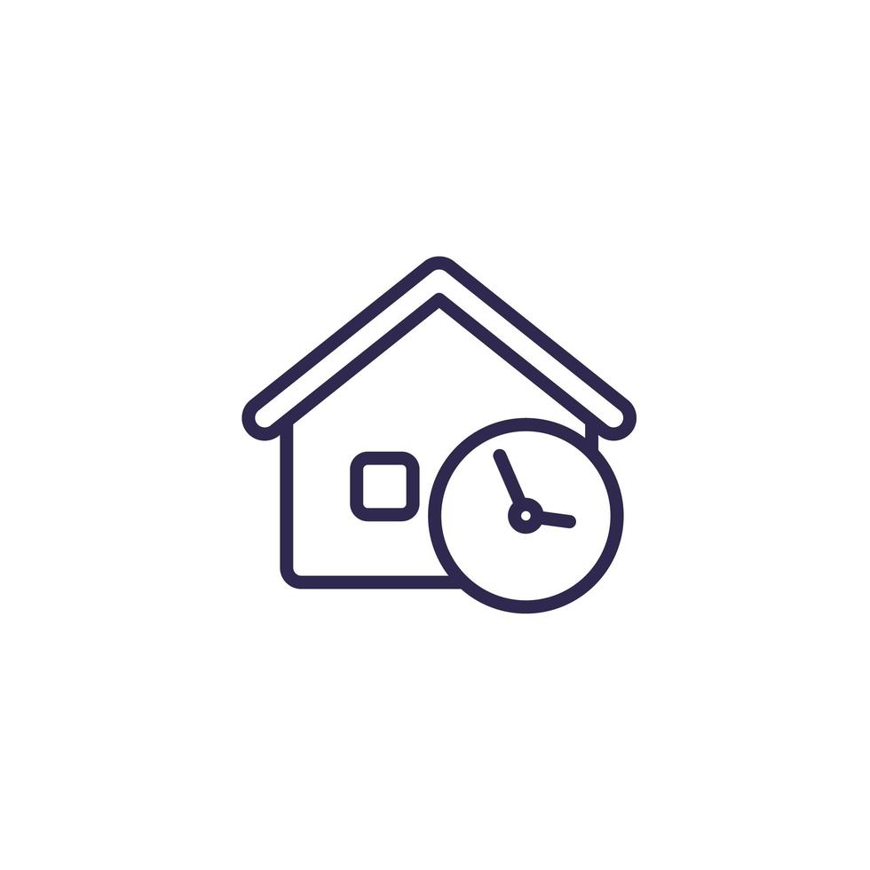 House and time line icon vector