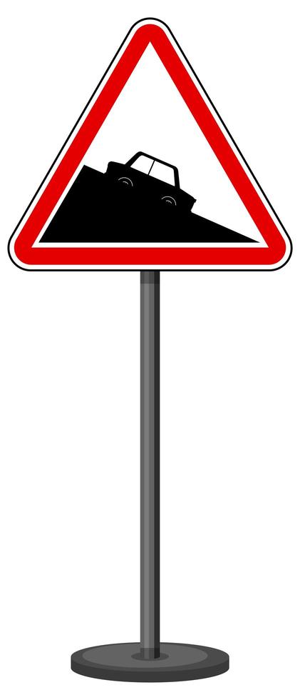 Red traffic sign on white background vector