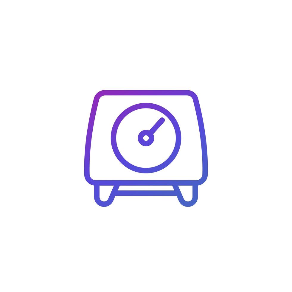 Meter line icon on white vector