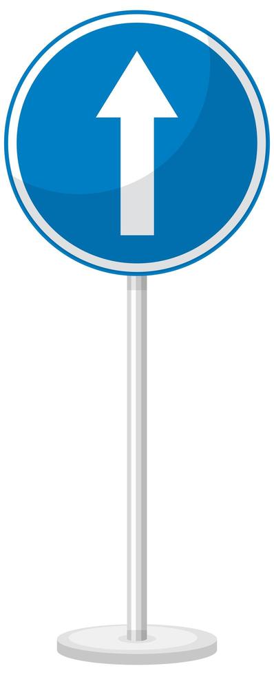 Blue traffic sign on white background vector