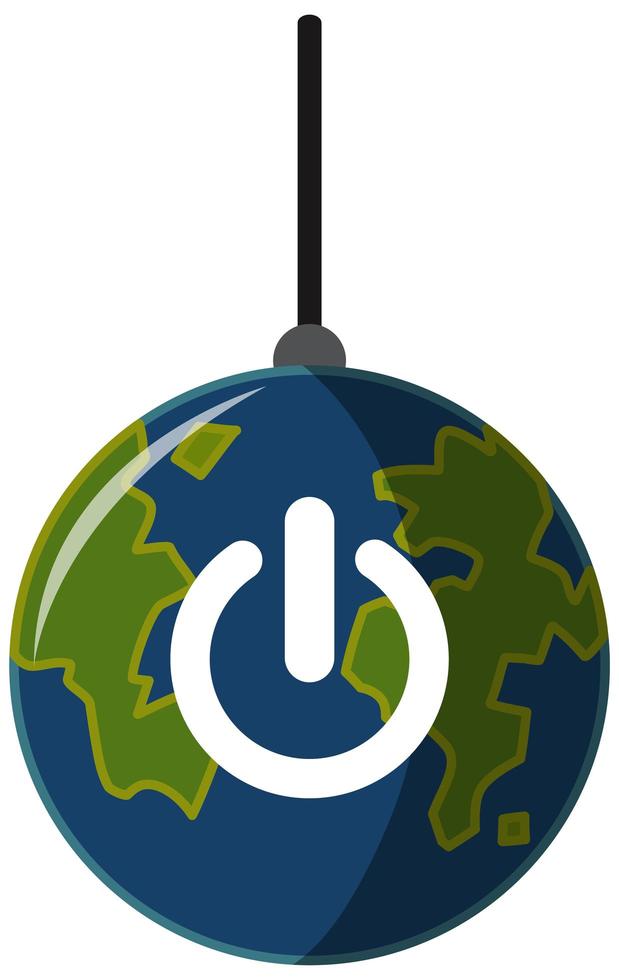 Earth Hour campaign logo or icon turn off your lights for our planet 60 minutes vector