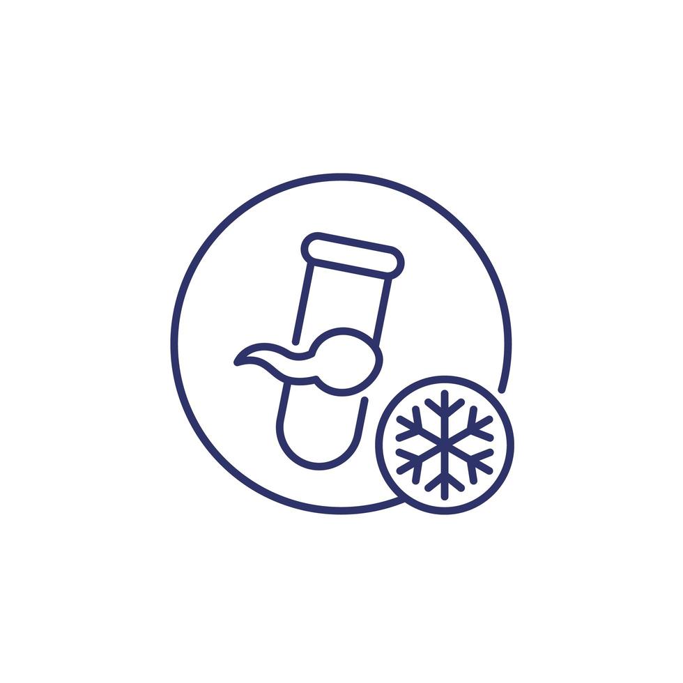 Sperm bank or cryobank line icon vector