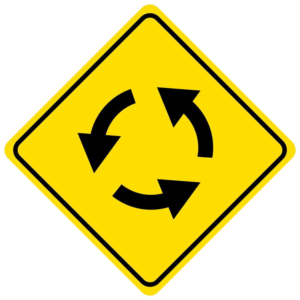 Roundabout sign isolated on white background vector