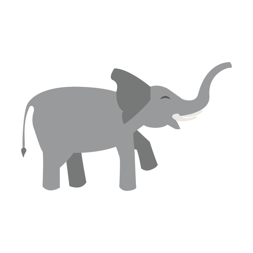 elefante, fauna, animal, caricatura vector