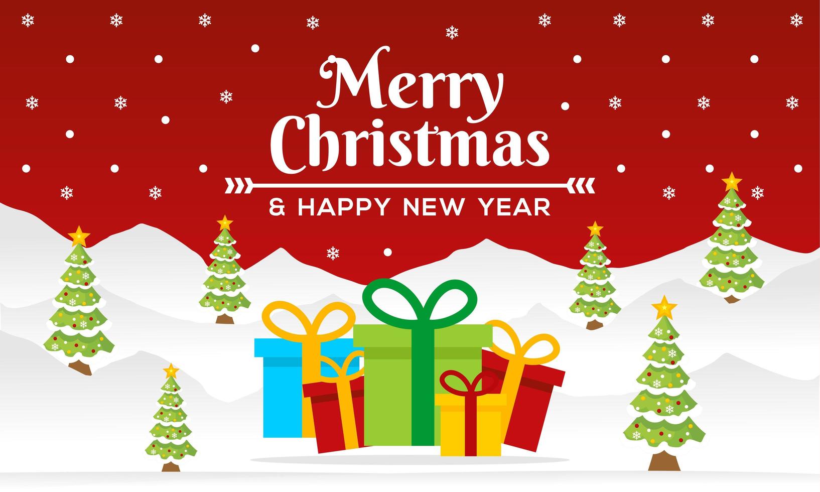 Merry Christmas and Happy New Year Banner 1541065 Vector Art at Vecteezy