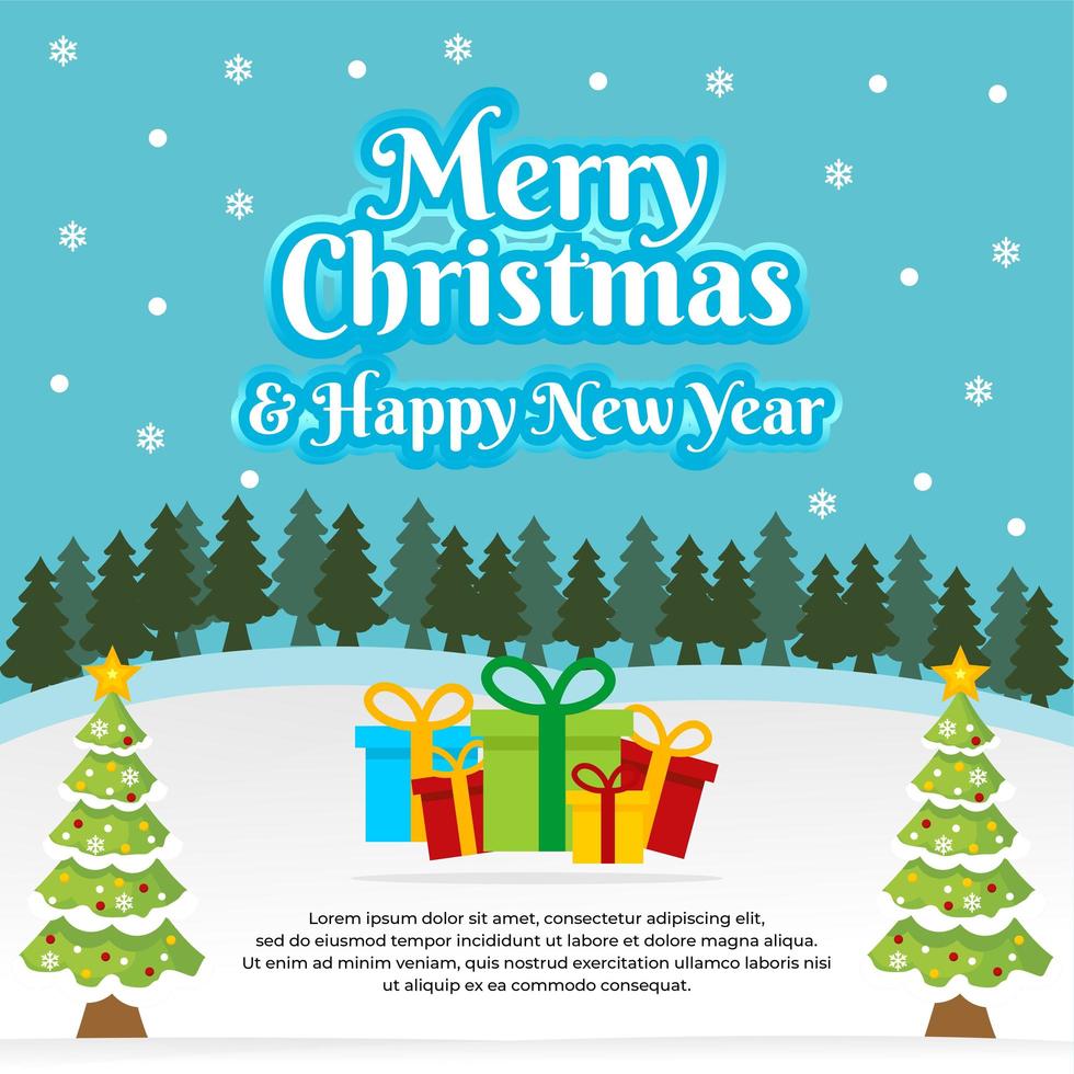 Merry Christmas and Happy New Year Banner vector