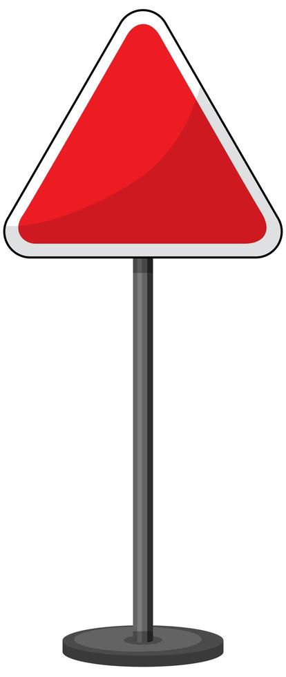 Señal de tráfico roja sobre fondo blanco. vector