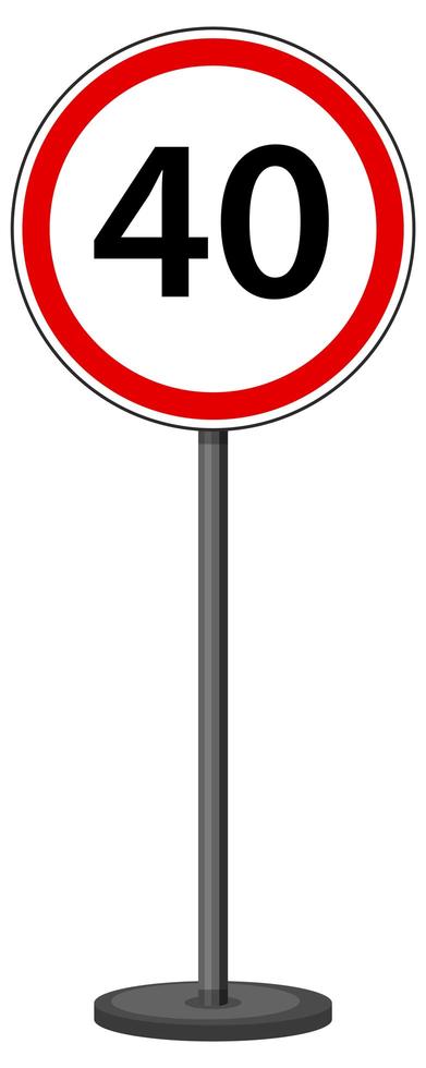 Red traffic sign on white background vector